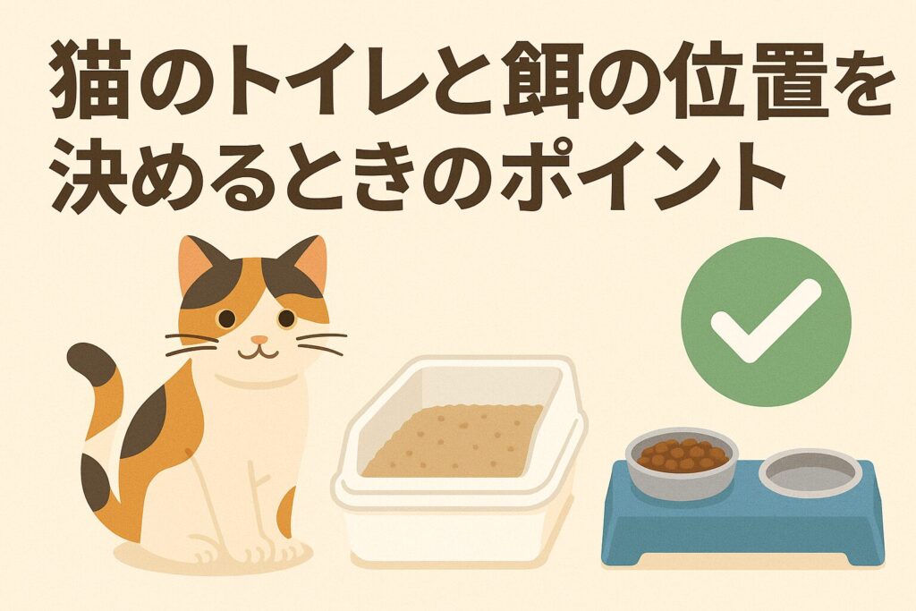 猫のトイレと餌の位置を決めるときのポイント