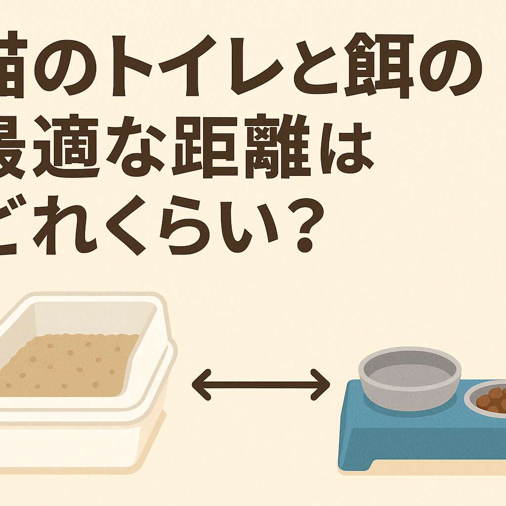 猫のトイレと餌の最適な距離はどれくらい?