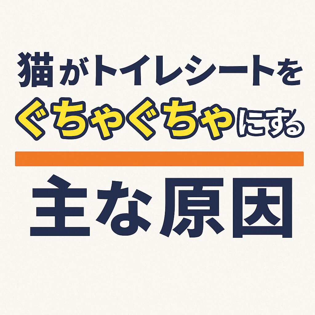 猫がトイレシートをぐちゃぐちゃにする主な原因